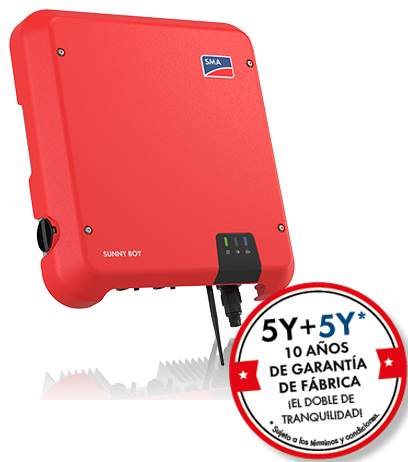 Inversor de red SMA Sunny Boy SB6.0-1AV-41. Disponible garantía 5+5 años