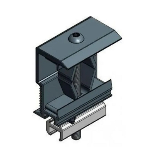 Grampo de extremidade em alumínio para perfis de alumínio - T30 - gama de fixação 28-50 mm - preto