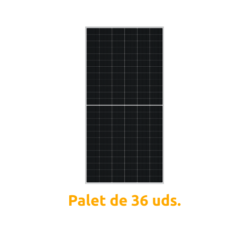 Palet de 36 unidades de módulo DMEGC Solar DM580M10T-B72HSW N-Type Bifacial 580W 144 células. PACK